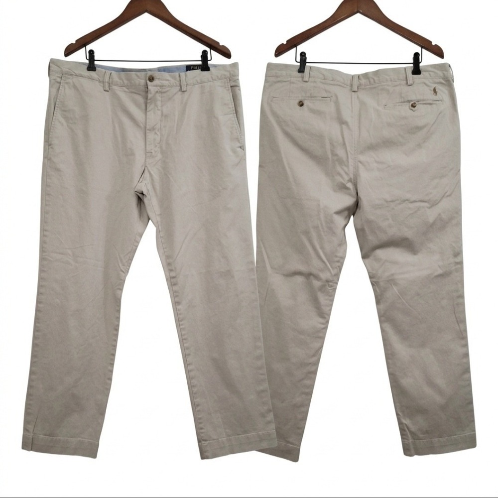Polo Ralph Lauren Stretch Slim Fit Chino Pants Tan Beige 40x30 Measures 40x29